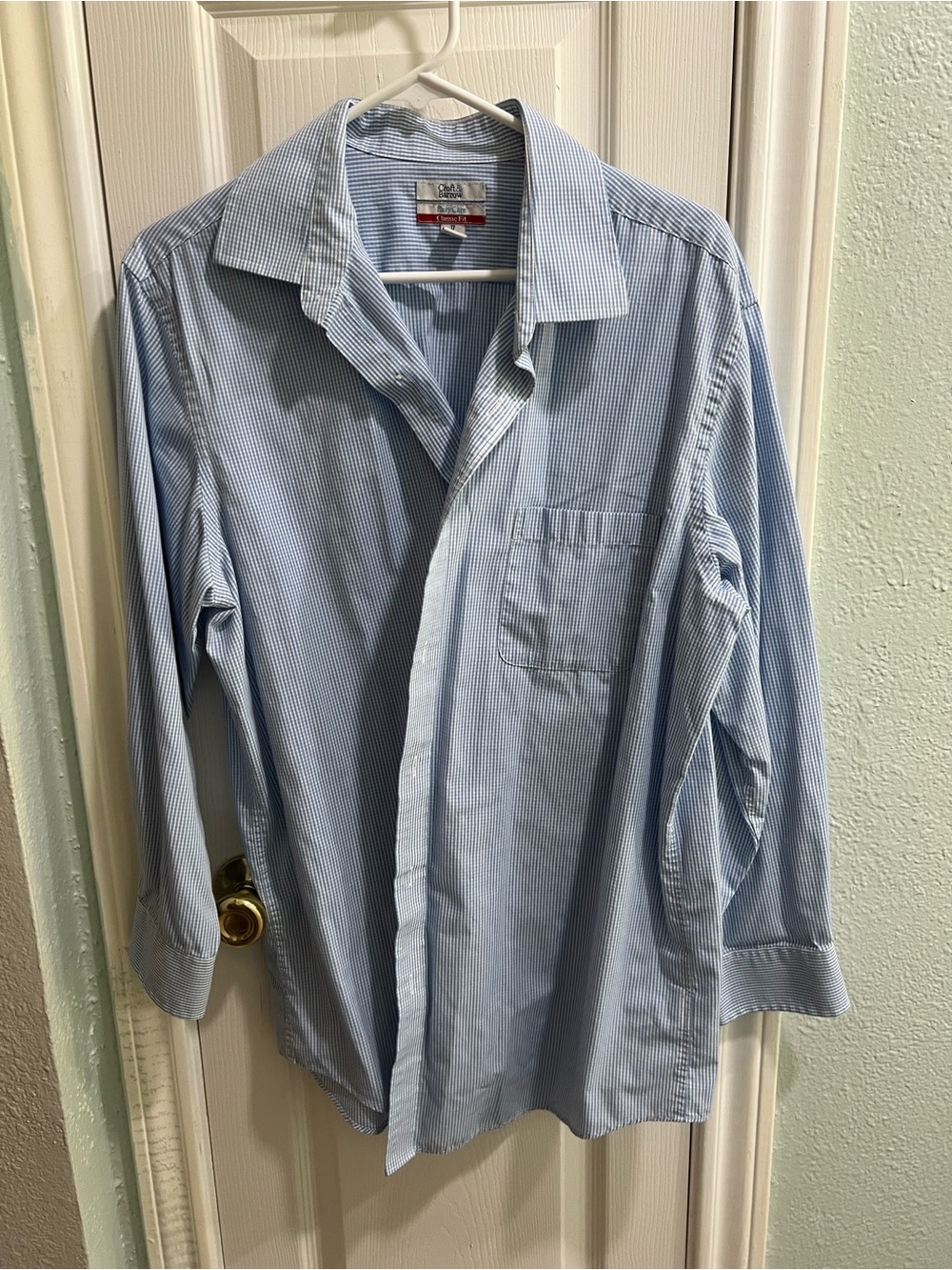 croft & barrow Light Blue Pinstripe Men's Dress Shirt